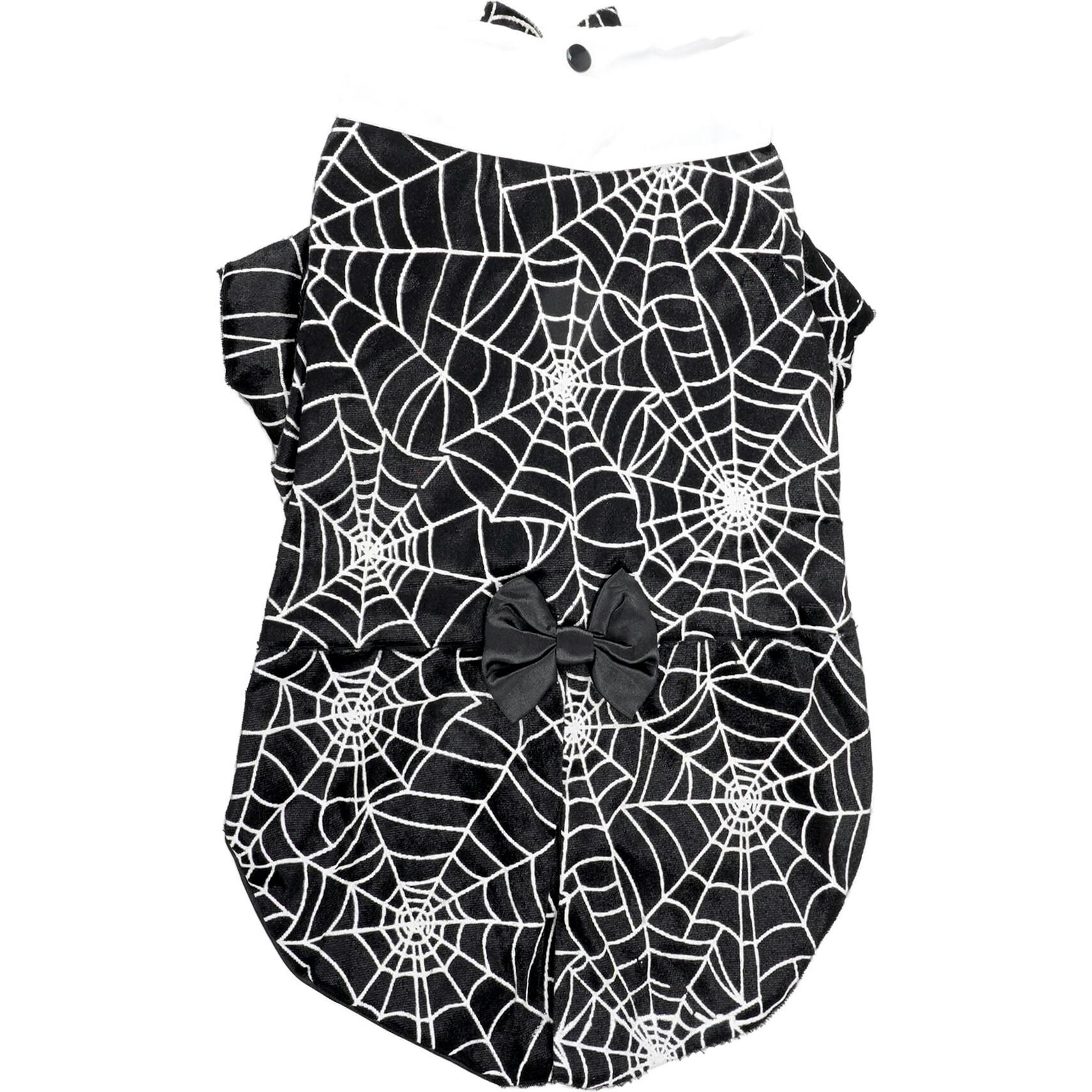 HALLOWEEN GLOWING SPIDER-WEB TAILCOAT, Black