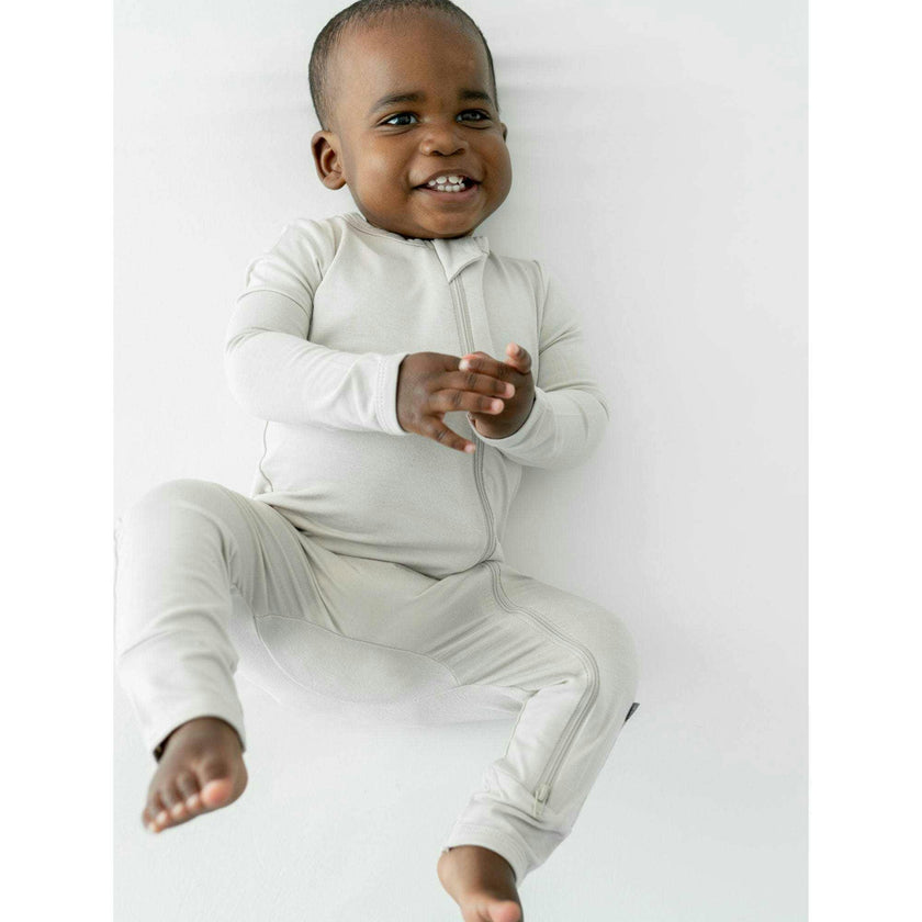 Zippered Romper, Oat