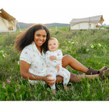 Zippered Romper, Florals