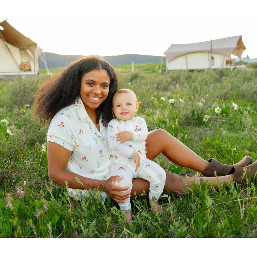 Zippered Romper, Wildflower