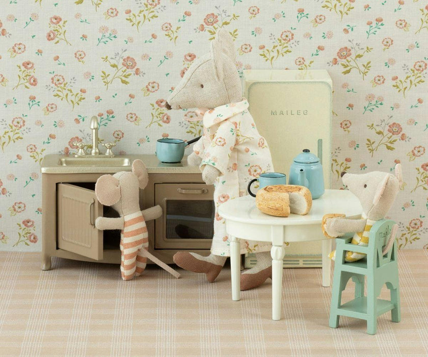 Vintage dining table, Mouse - Off white
