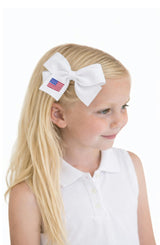 American Flag Hair Bow