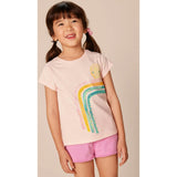 Rainbow Graphic Tee, Pink