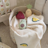Clementine Fruits & Veggies Soft Plush Rattle Set (3 Pack)