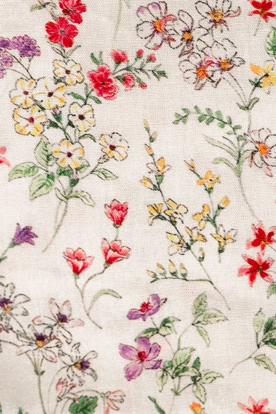 Wildflower Waltz Timeless Floral Ruffle Zipper