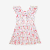 Harriet Tie Back Ruffled Twirl Dress