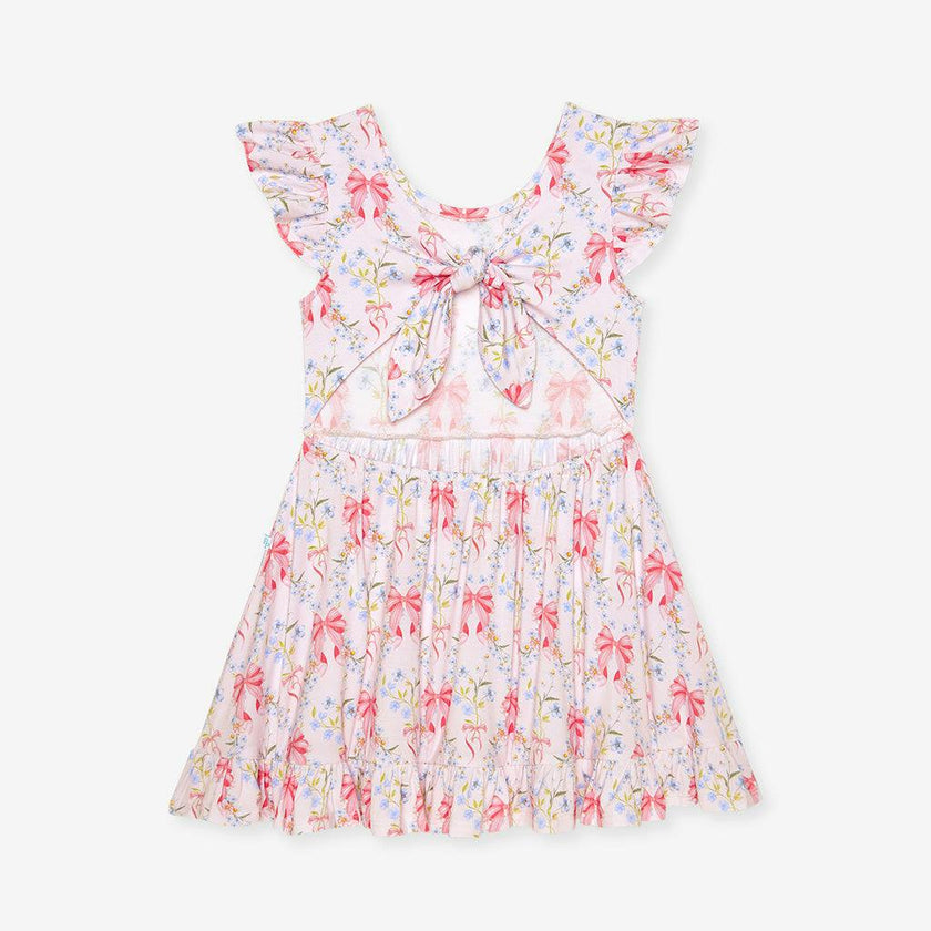 Harriet Tie Back Ruffled Twirl Dress