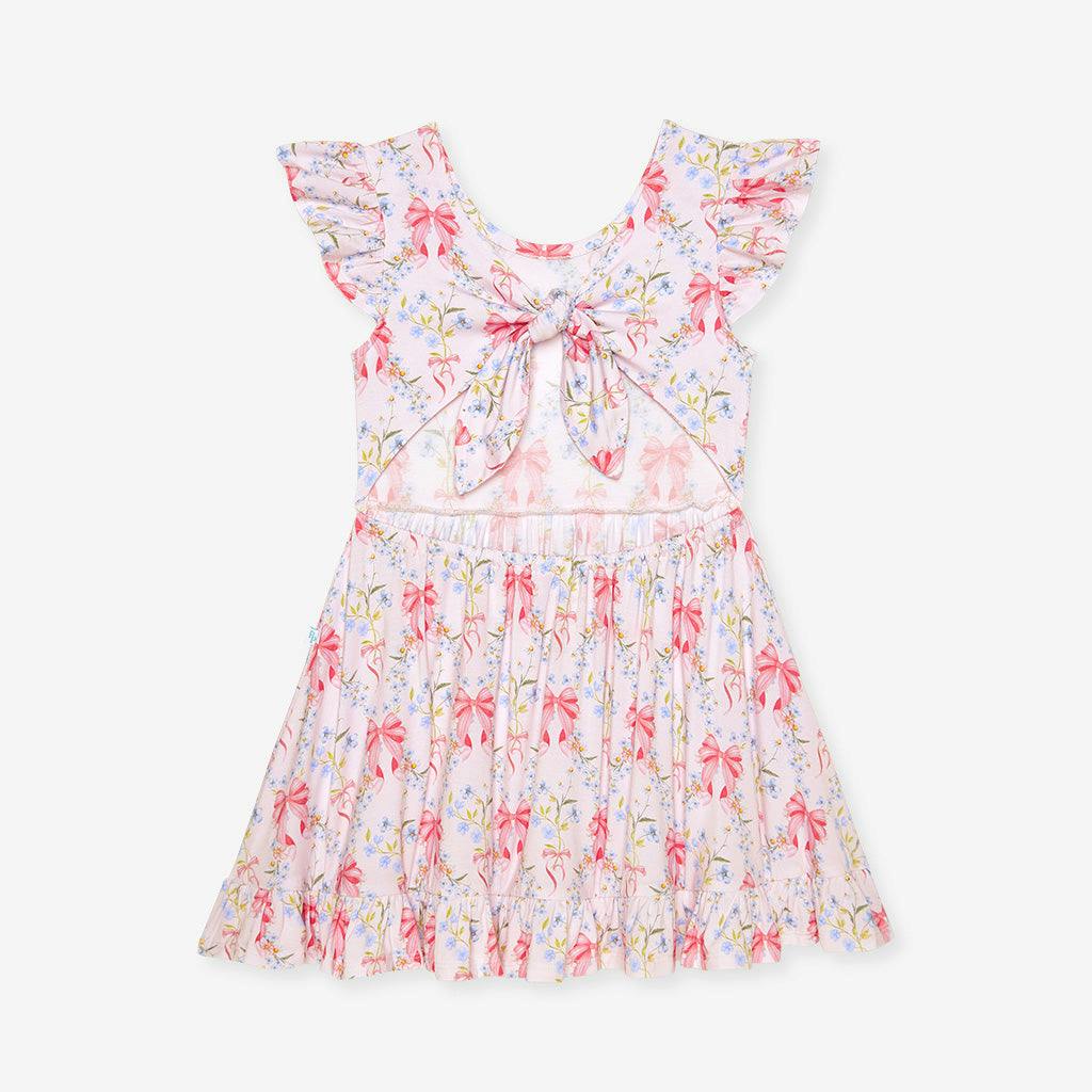 Harriet Tie Back Ruffled Twirl Dress