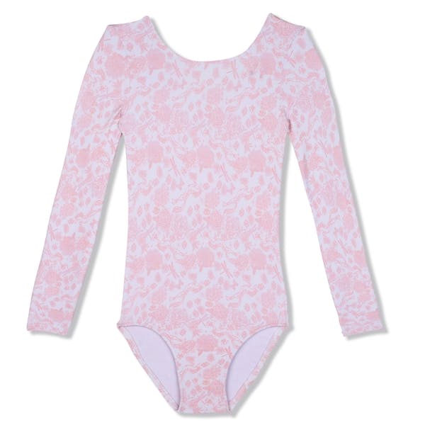 PINK TOILE LONG SLEEVE LEOTARD
