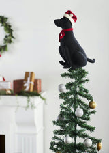 Lab Santa Hat Christmas Tree Topper Hand Felted Wool Arcadia Home
