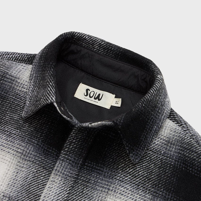 Elongated Oversized Plaid Shirt Jacket