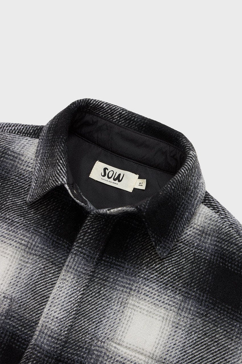 Elongated Oversized Plaid Shirt Jacket