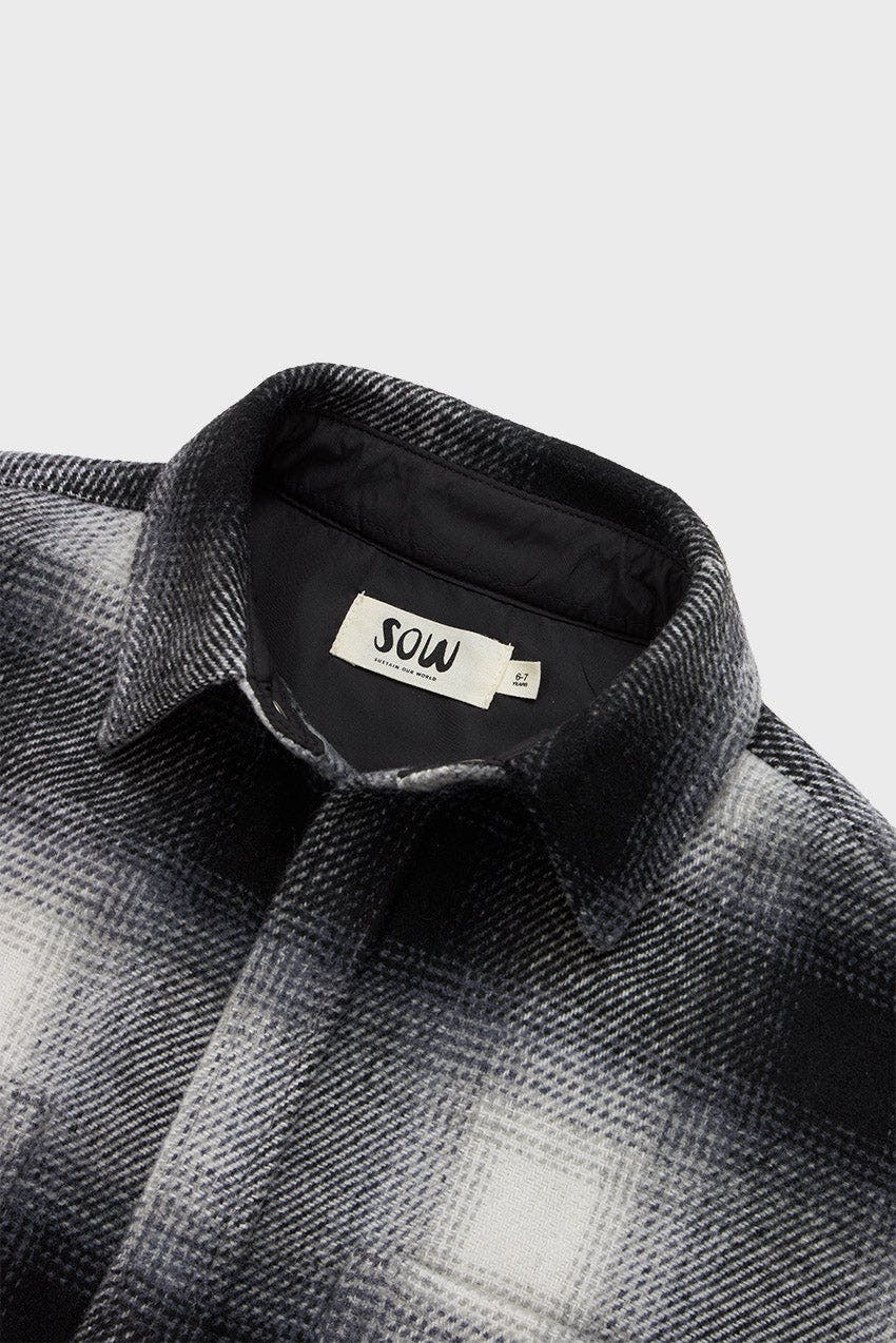 Elongated Oversized Plaid Shirt Jacket
