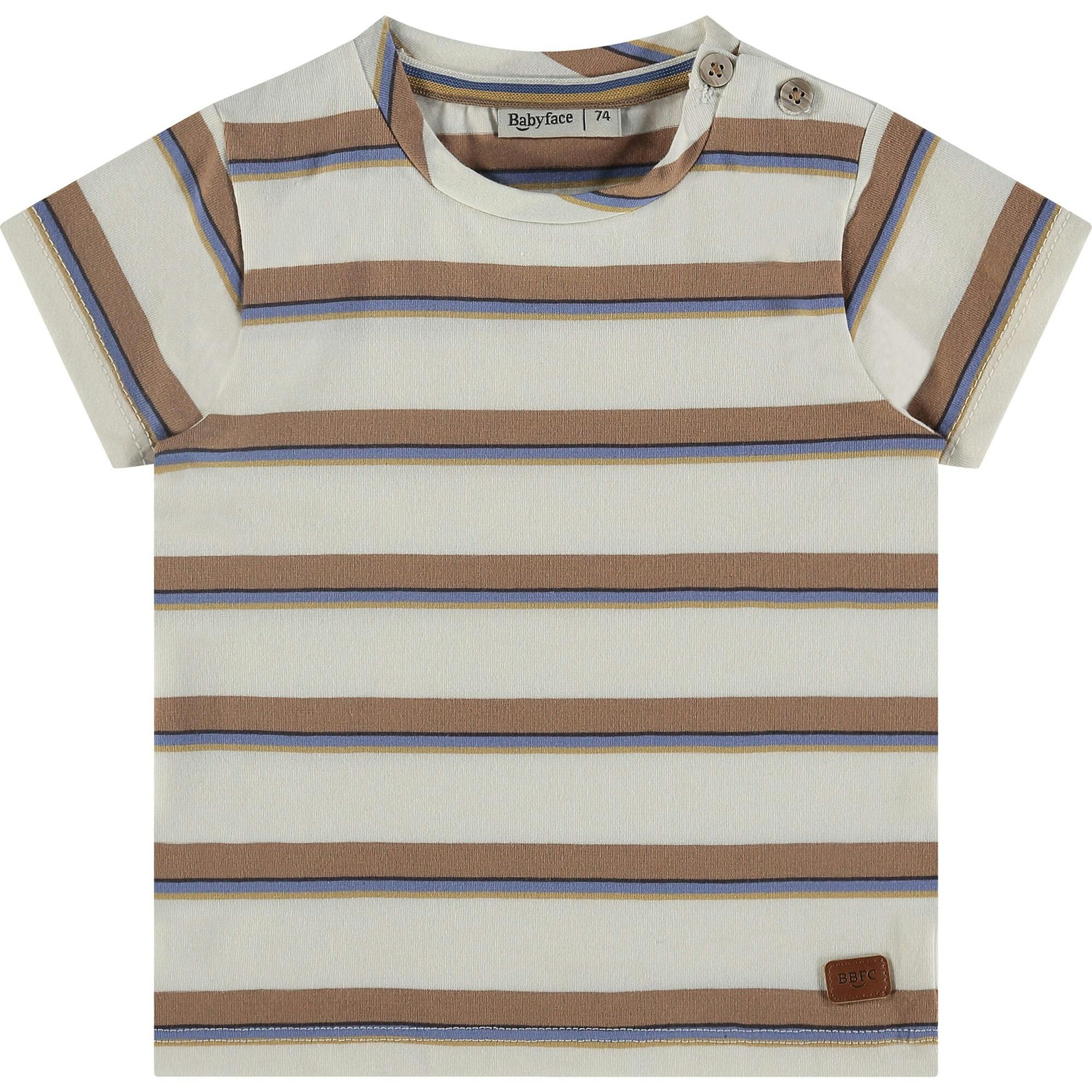 Striped Round Neck Short Sleeve T-Shirt
