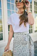 Savannah Skirt in Floral Blues