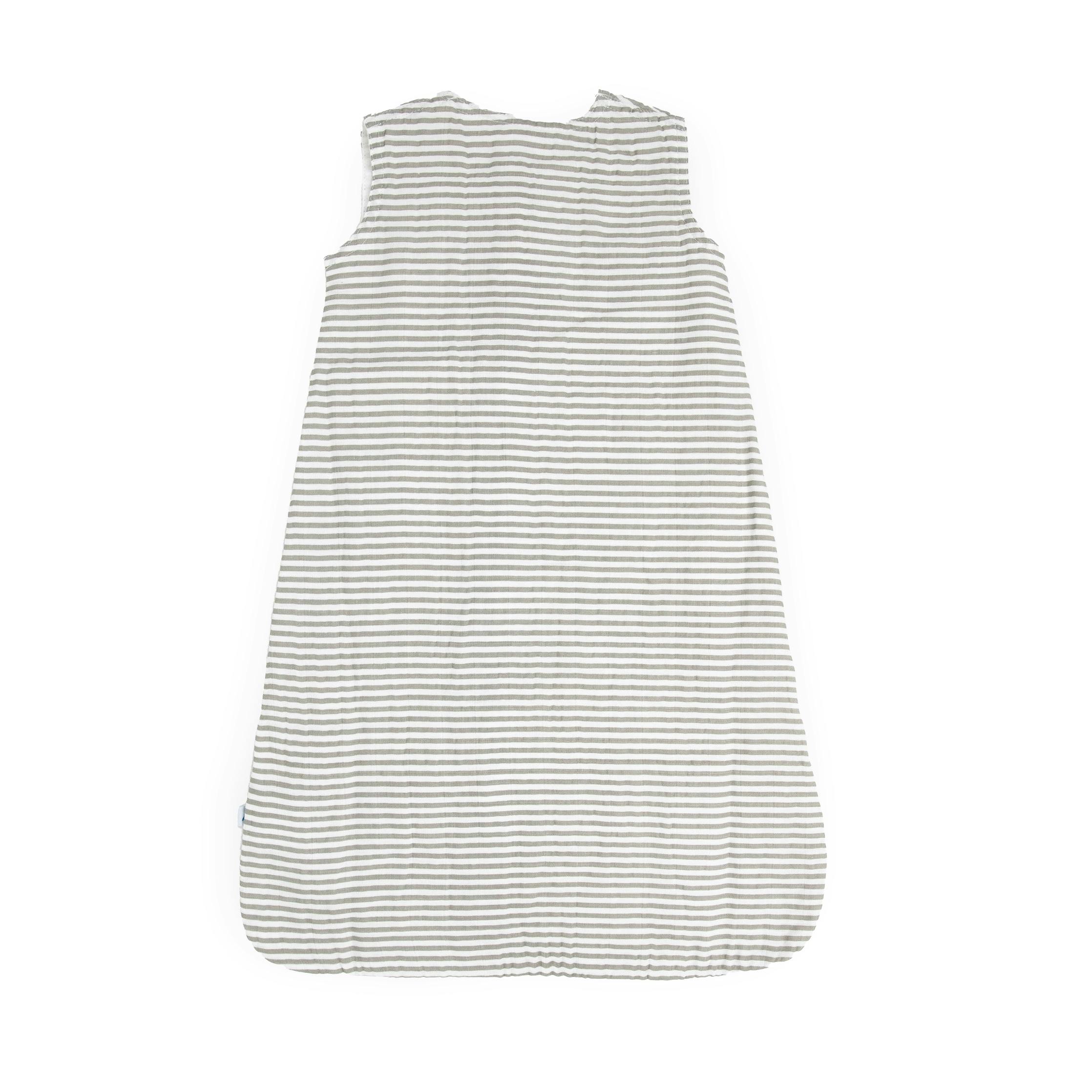 Cotton Muslin Sleep Bag - Grey Stripe