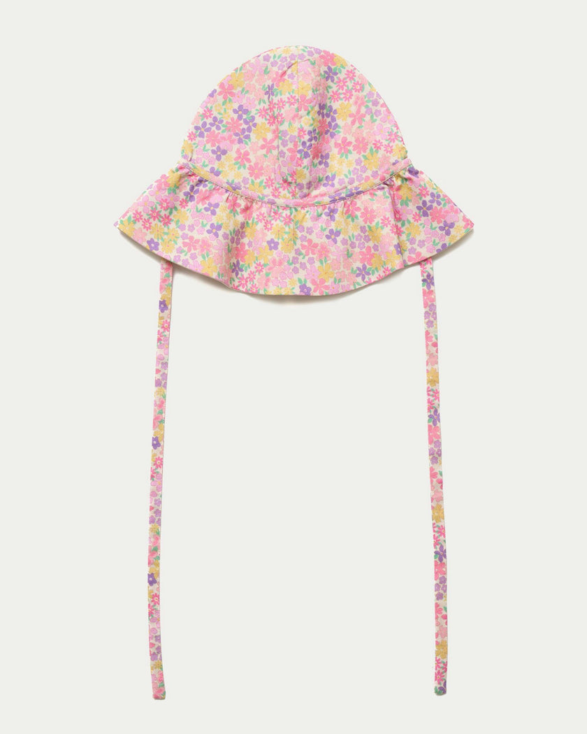 Bonnie Hat Cap - Emma Floral Purple