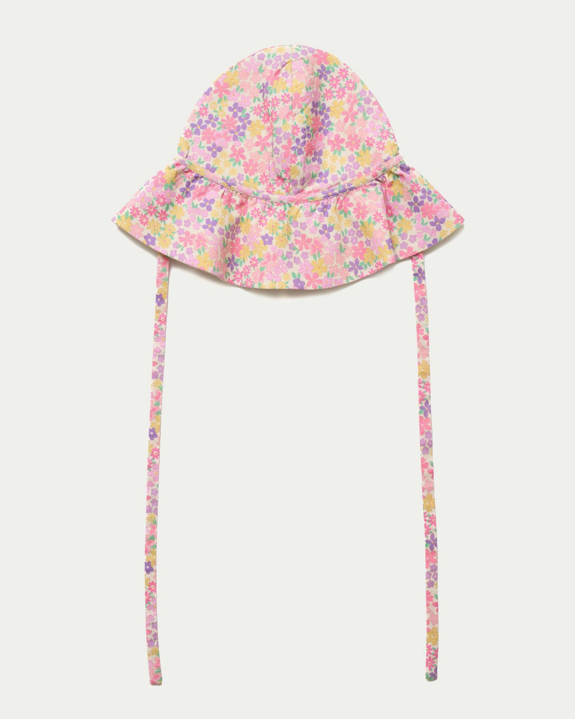 Bonnie Hat Cap - Emma Floral Purple