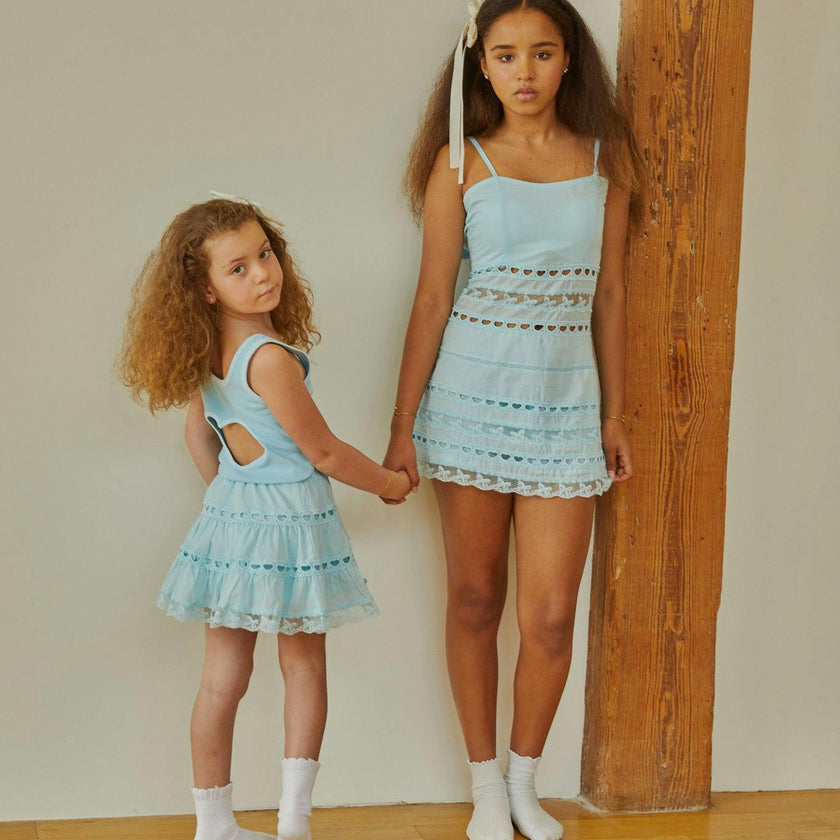 Harlow Pastel Blue Heart Cut Out Tank