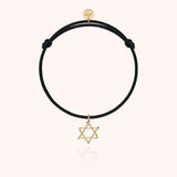 Symbolic Star of David Cord Bracelet, 14k Gold-Filled
