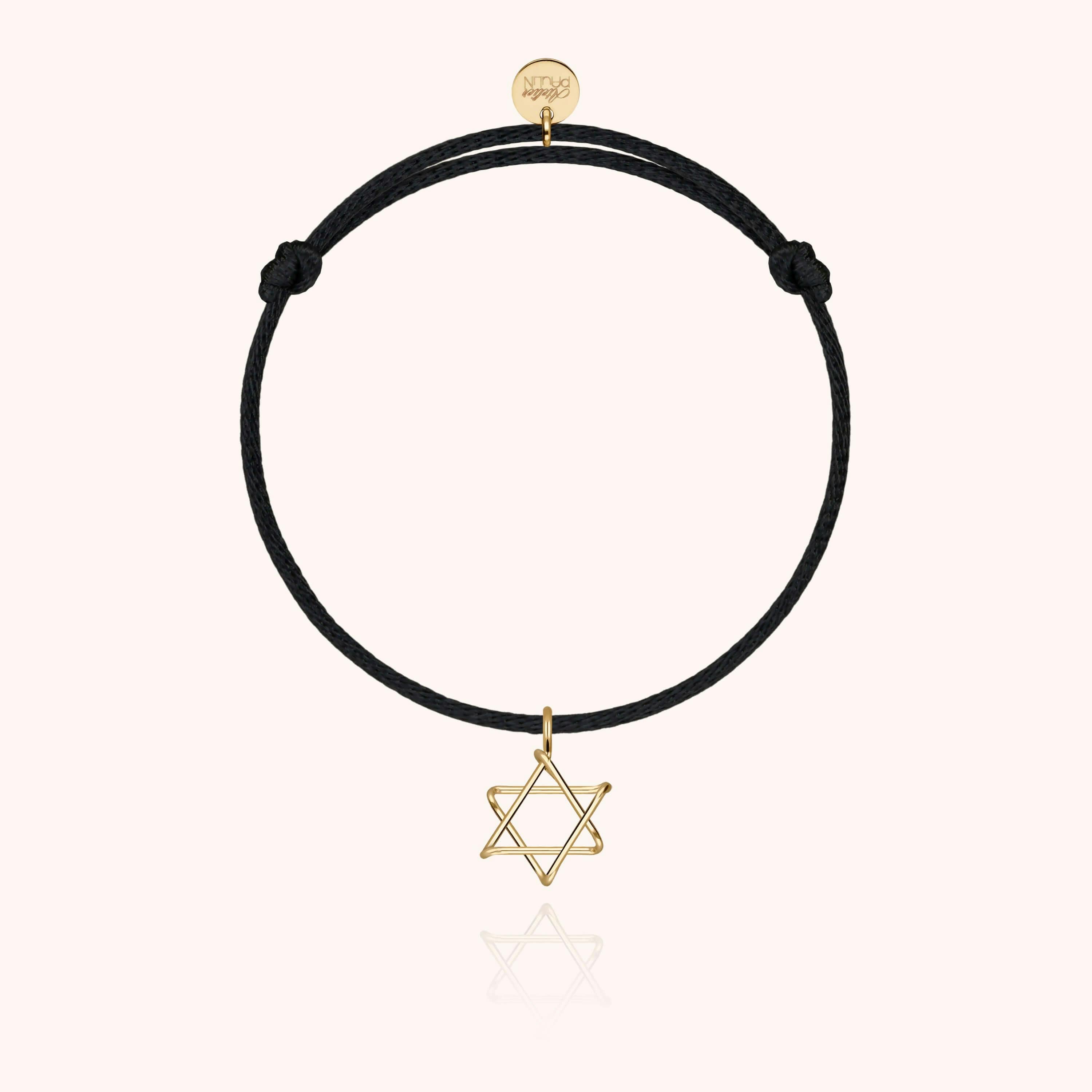 Symbolic Star of David Cord Bracelet, 14k Gold-Filled