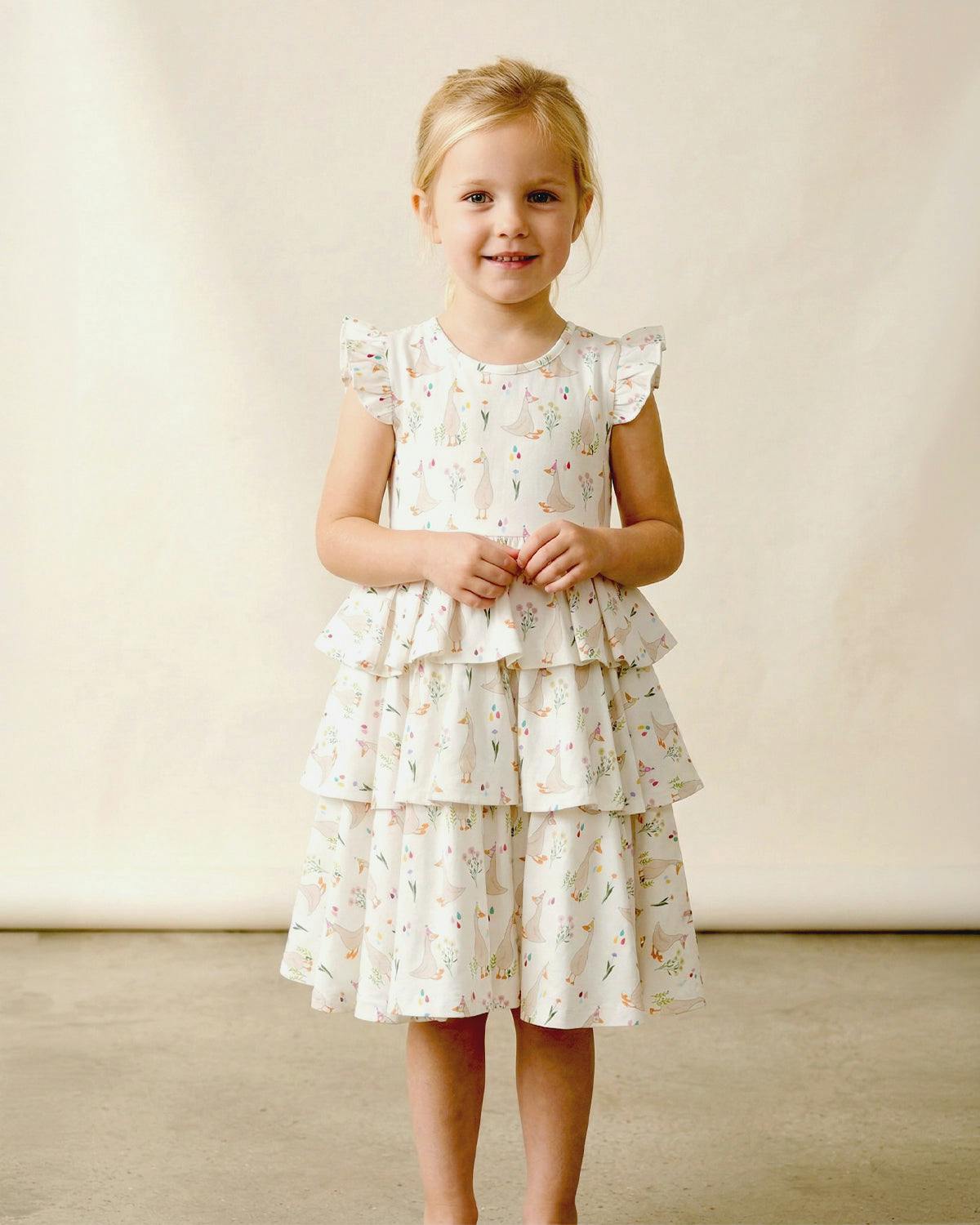Bamboo Ruffle Layered Dress