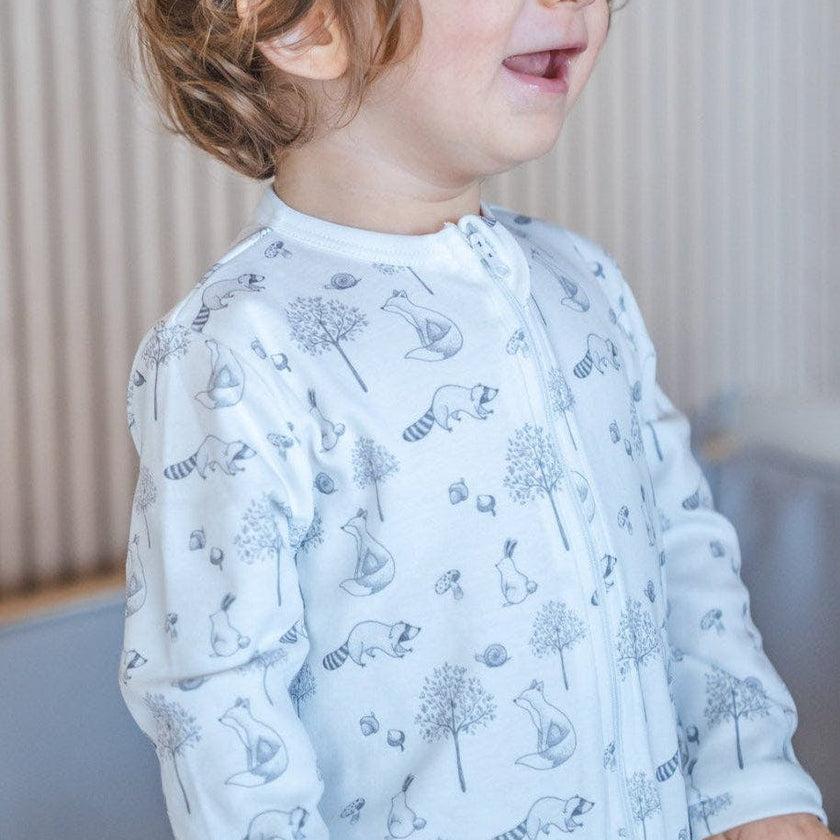 Gray Raccoon Pima Baby Pajama