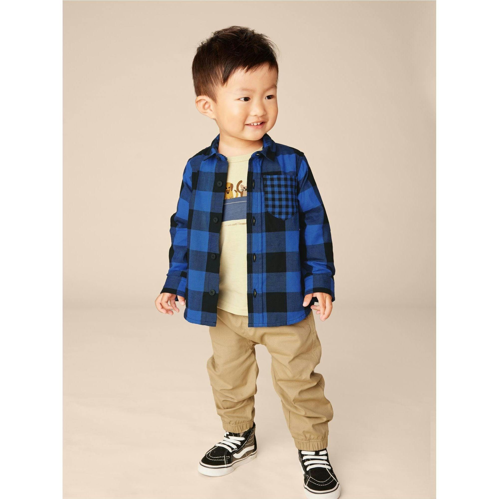 Babys Animal Truck Graphic Print Long Sleeve T-Shirt, Yellow