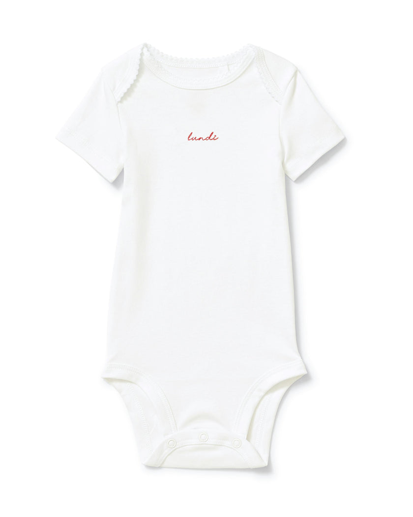 Baby's Pima Short Sleeve Onesie Set in French Lessons Pink