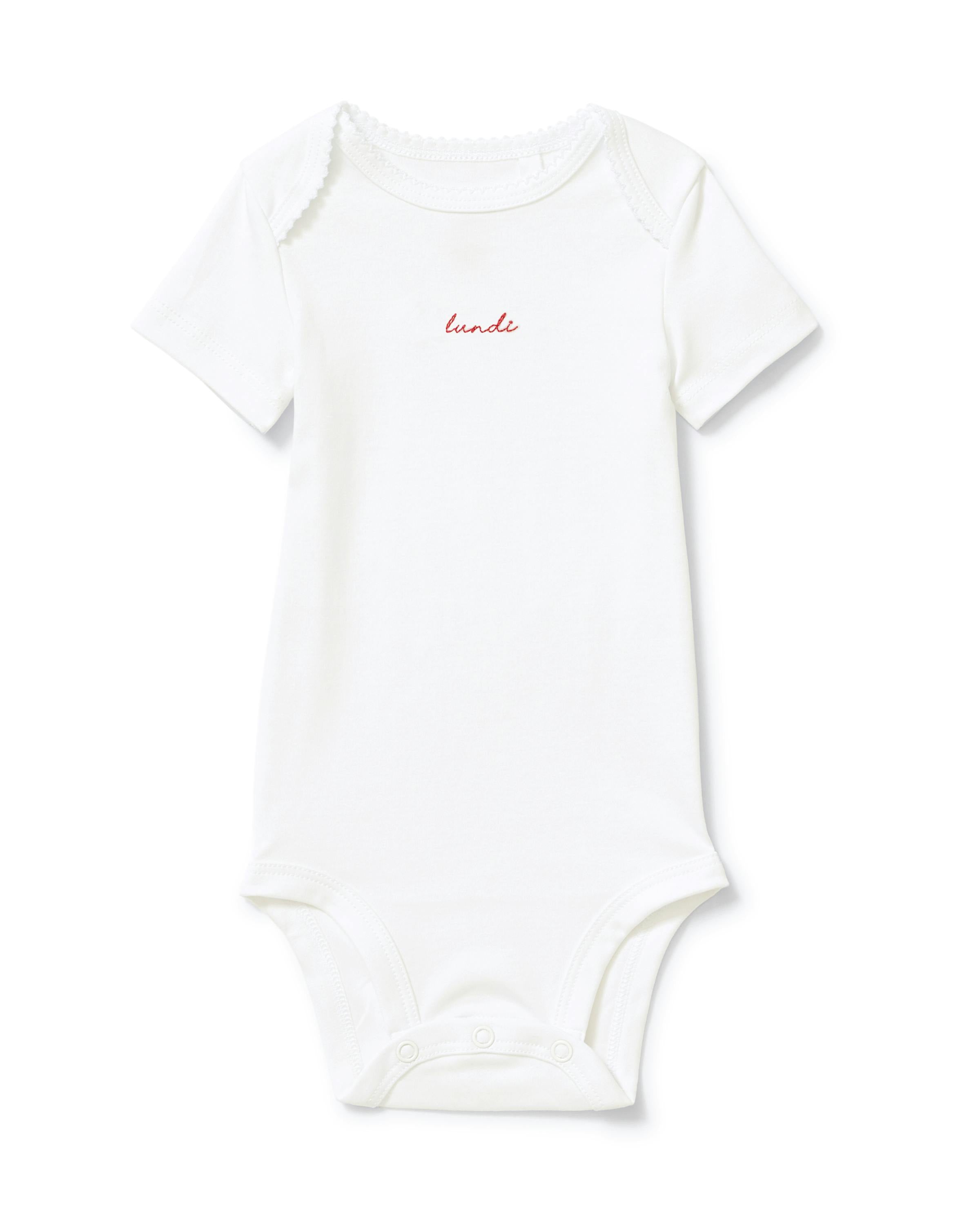 Baby's Pima Short Sleeve Onesie Set in French Lessons Pink