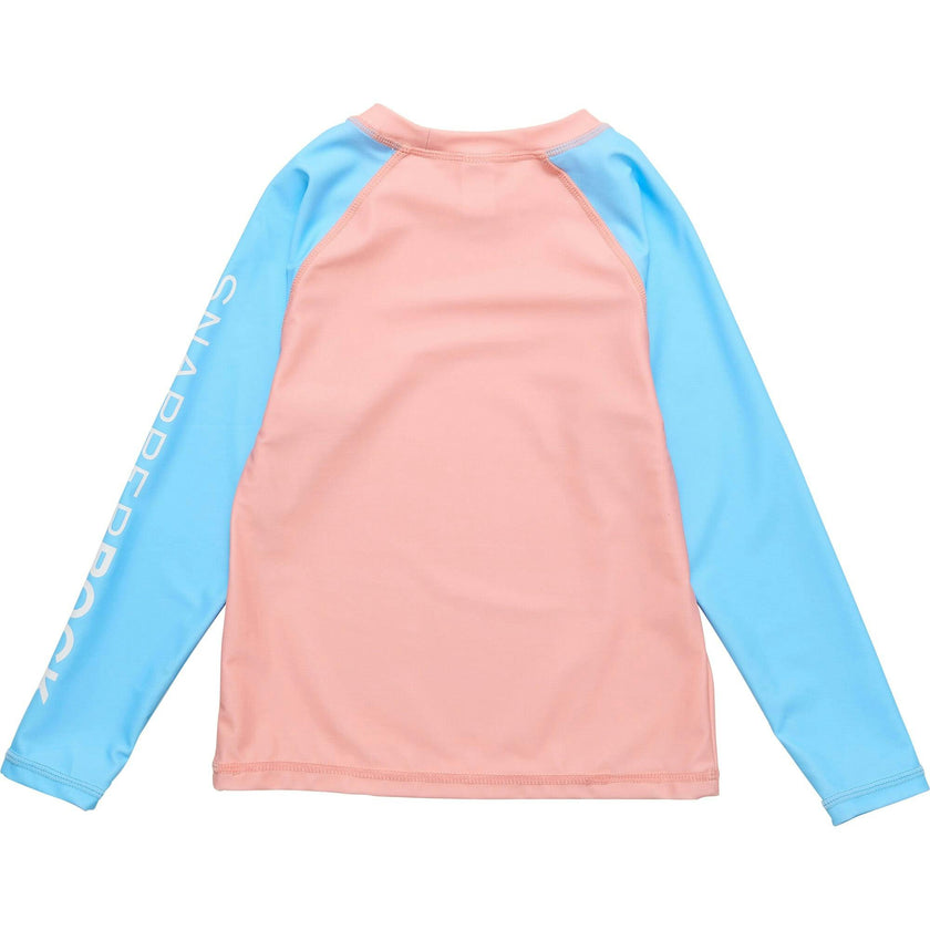 Peach Colorblock LS Rash Top