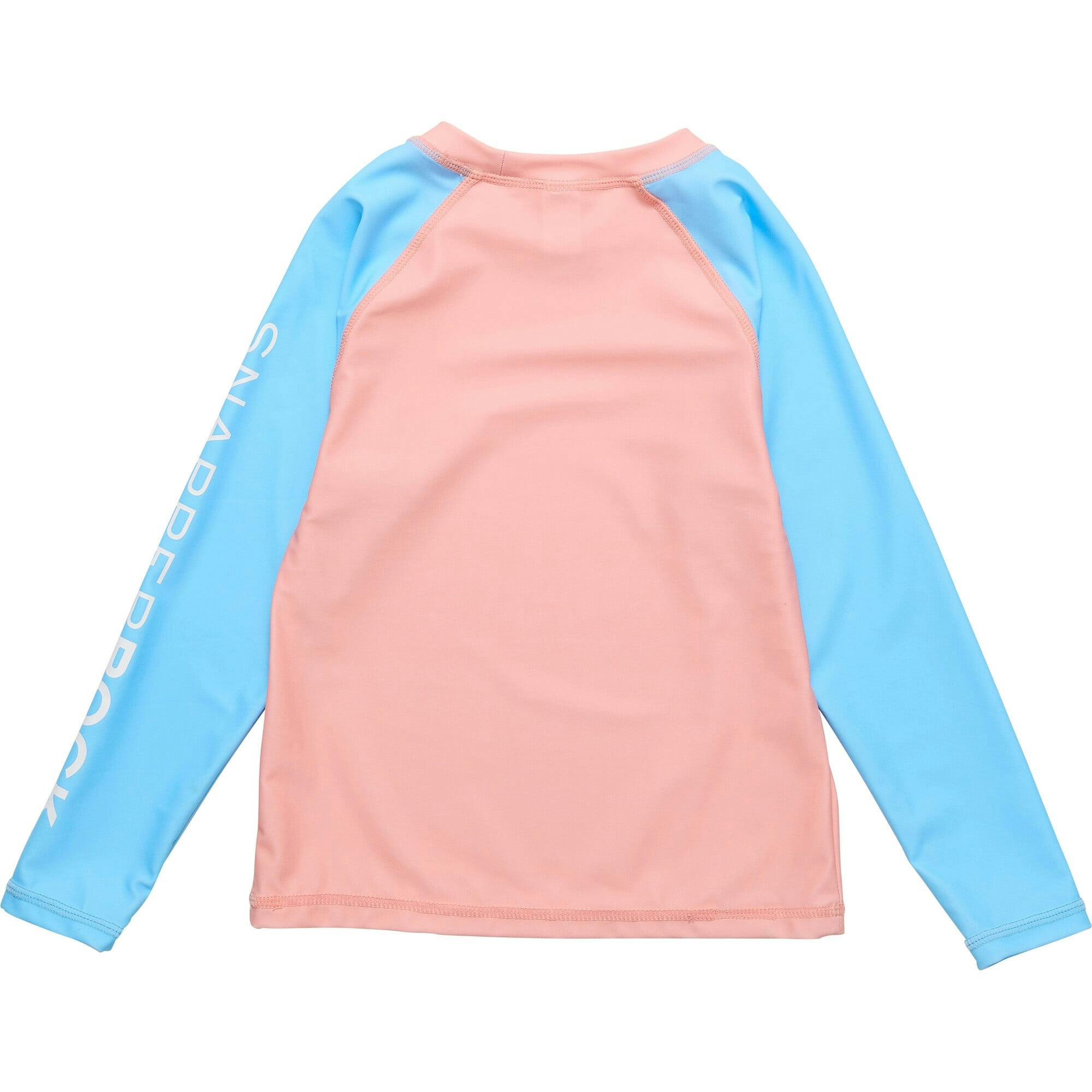 Peach Colorblock LS Rash Top