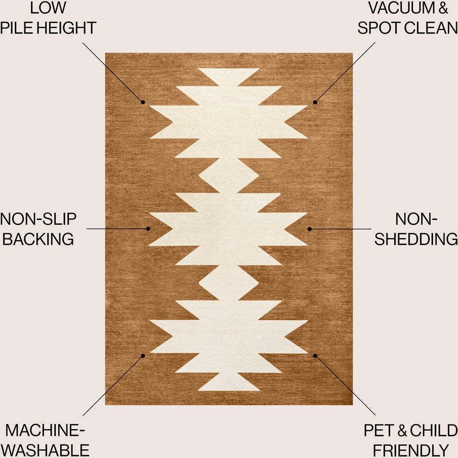 Chayton Minimalist Geometric Machine-washable Area Rug