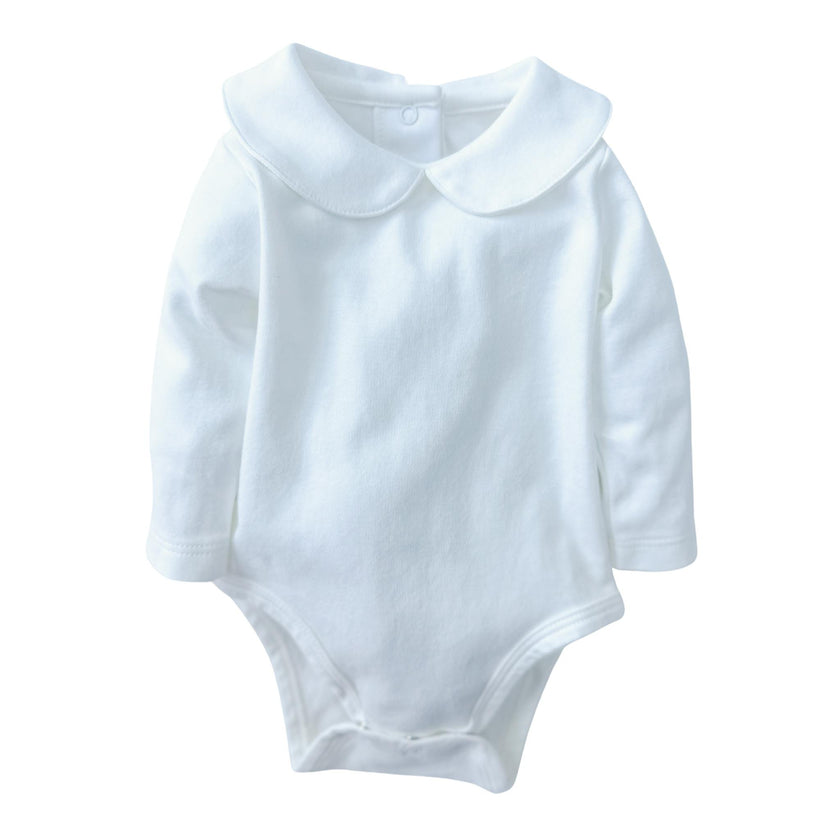 Pima Bodysuit Long Sleeve White