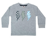 Kids Long Sleeve Shirt - Check Bolts
