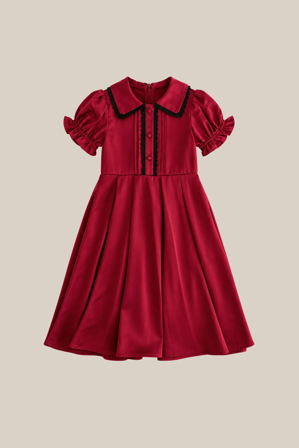 Mini Sophia Dress in Garnet