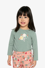Organic Cotton Long Sleeve T-Shirt Sage Green