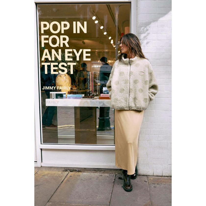 adult wool bomber jacket - polka dots