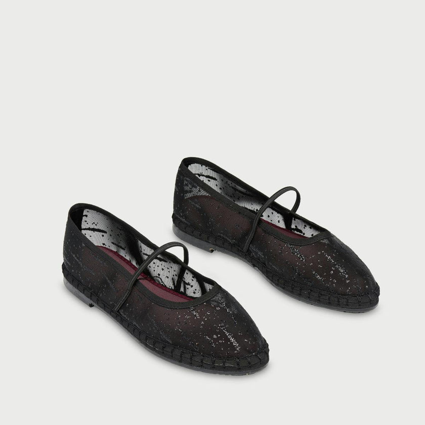 Celie Glitter Mesh Black