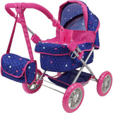 Doll Pram Doll Accessory w/ Removable Bassinet & Matching Bag