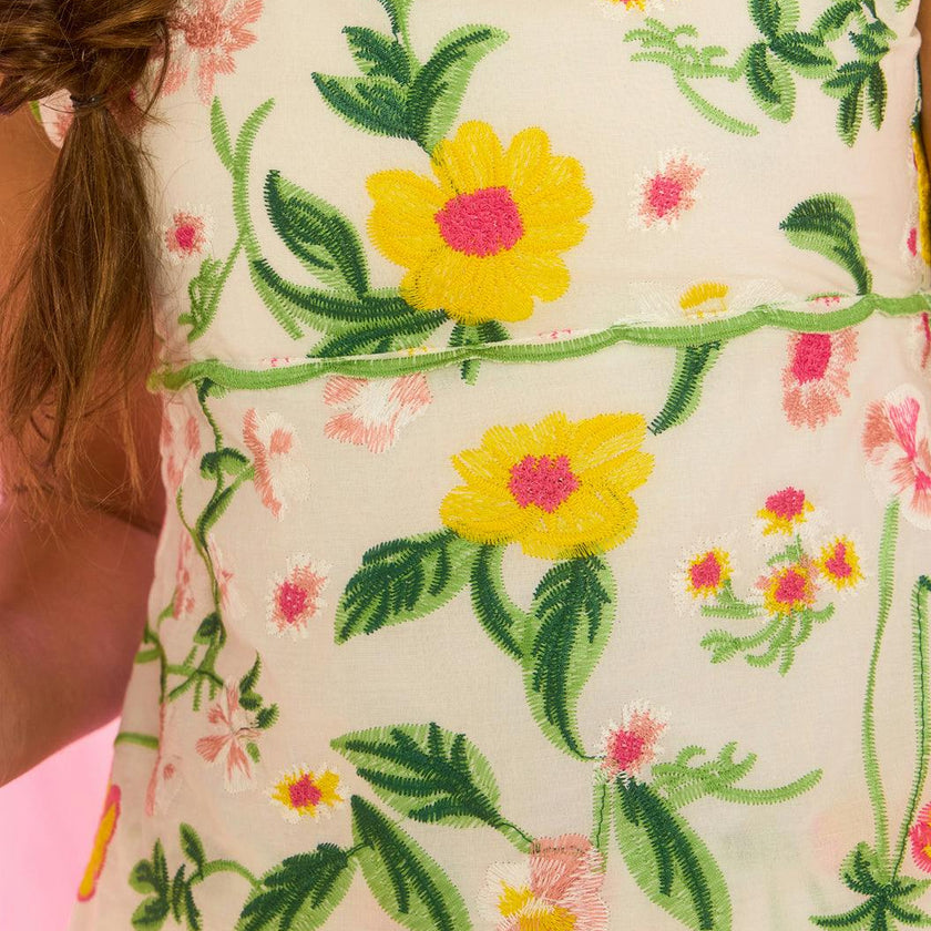 Kaylee Cotton Embroidered Maxi Dress