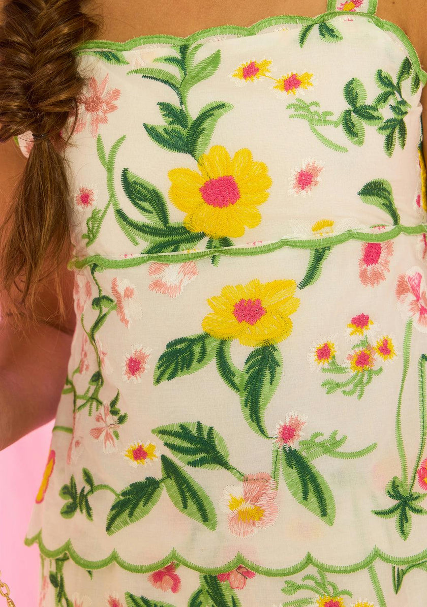 Kaylee Cotton Embroidered Maxi Dress