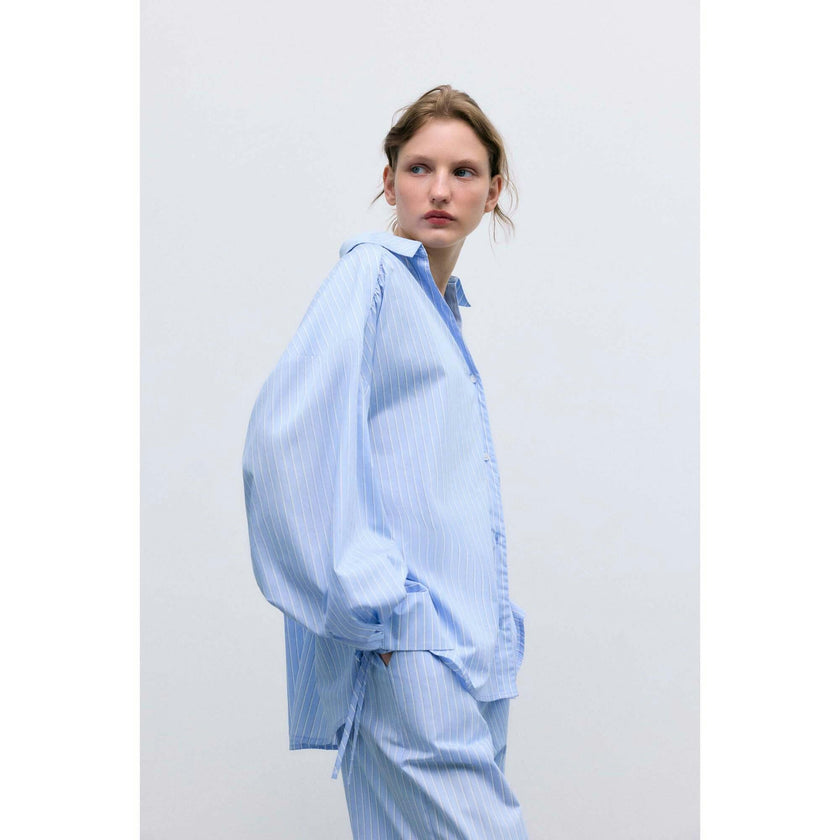 Aura Woman Shirt Vista Blue Stripes