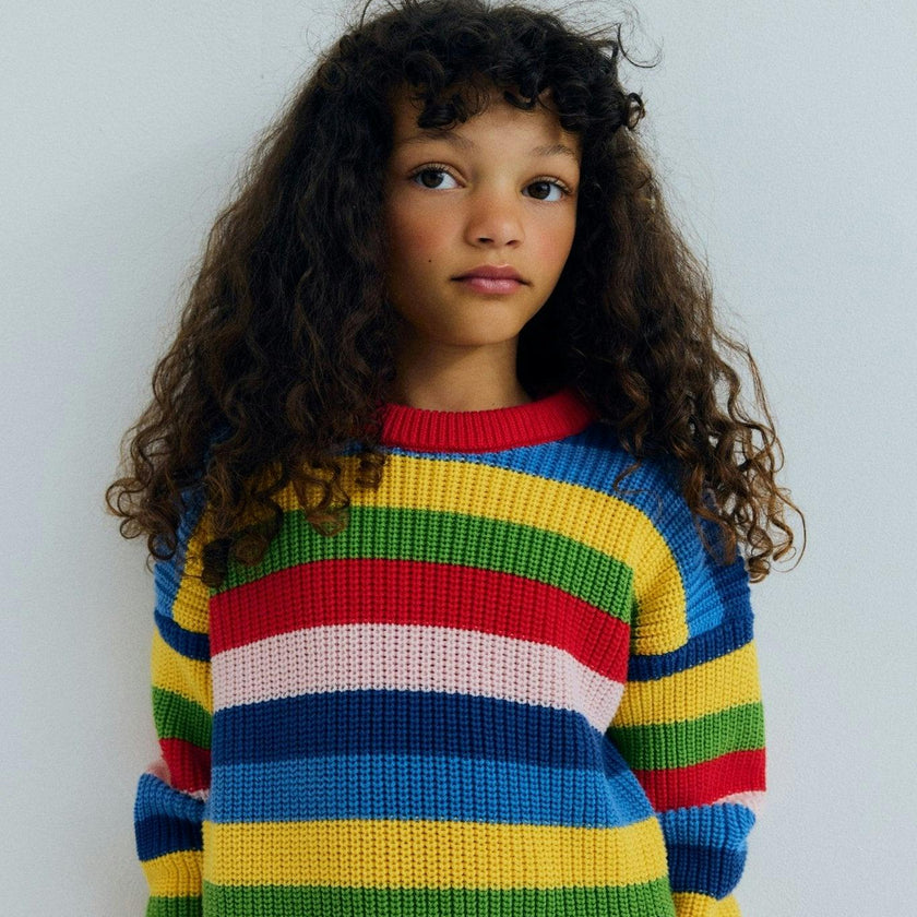 Canela Jumper Tulip Red Multicolor Stripes