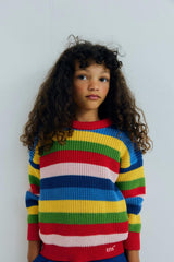Canela Jumper Tulip Red Multicolor Stripes