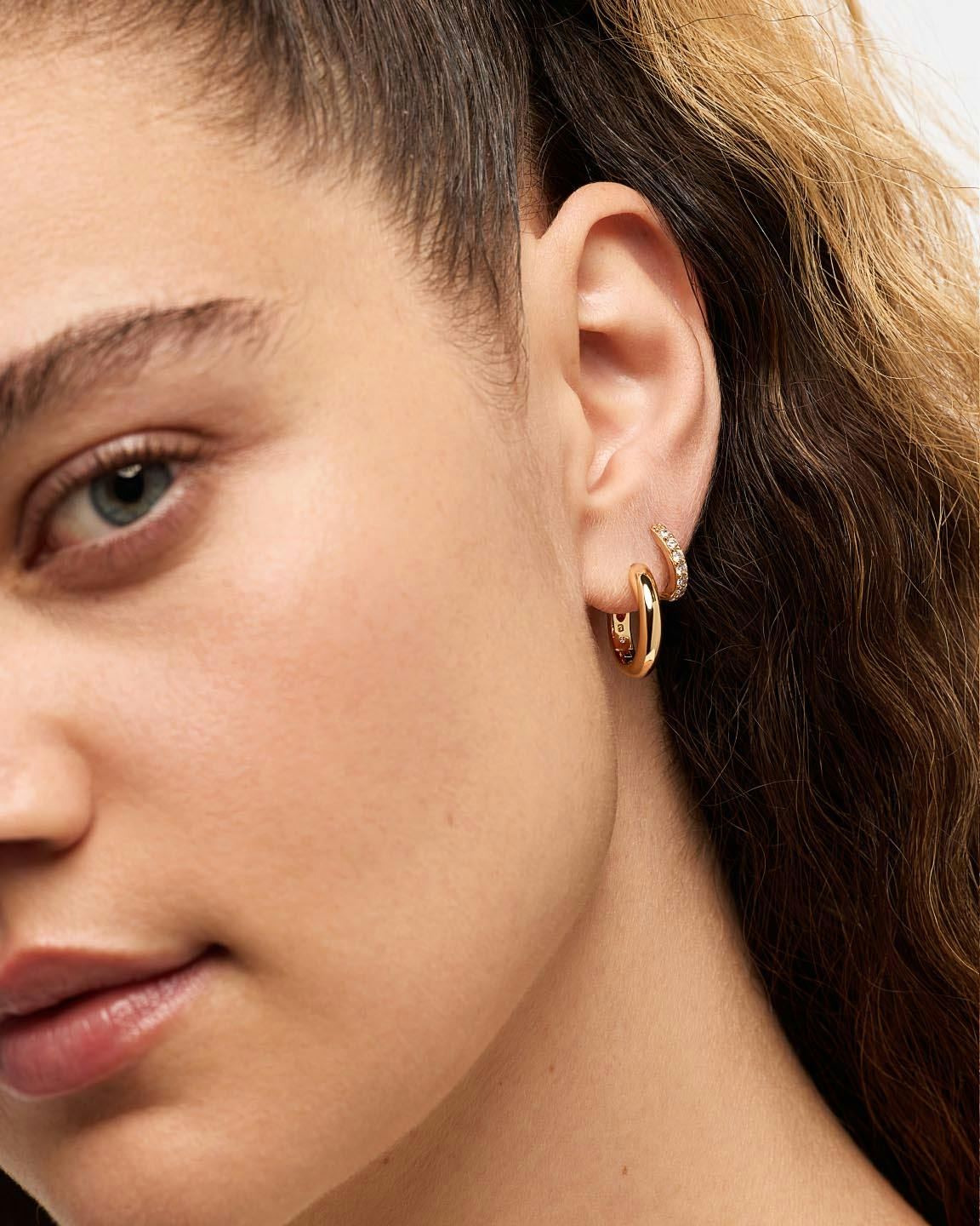 Gold Hoop Earrings - Giulia Medium