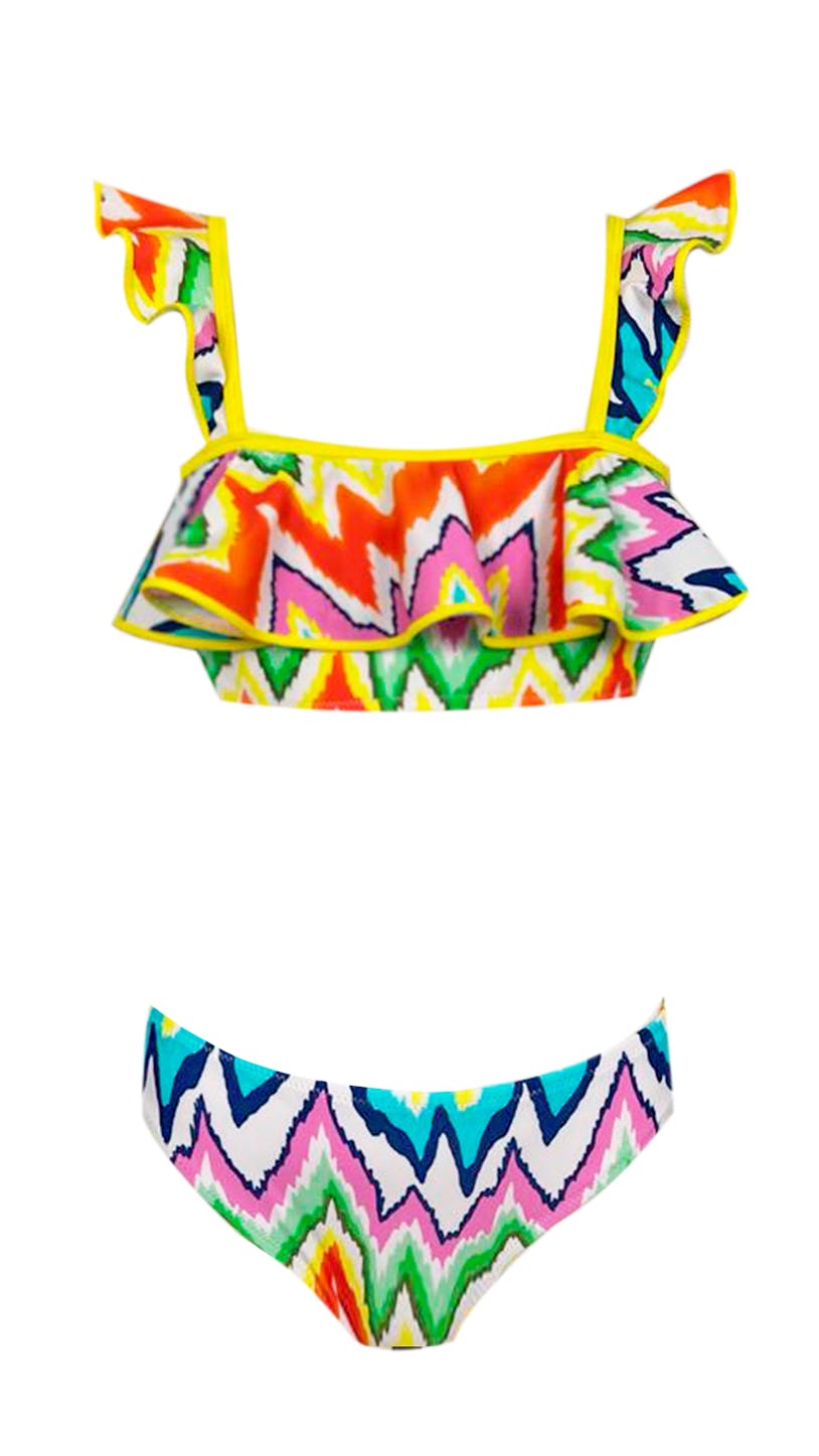 Akeno Sleeveless Ruffle Front Two-Piece Bikini