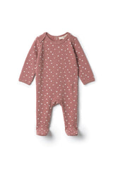 Printed Snap Front Fleece Romper