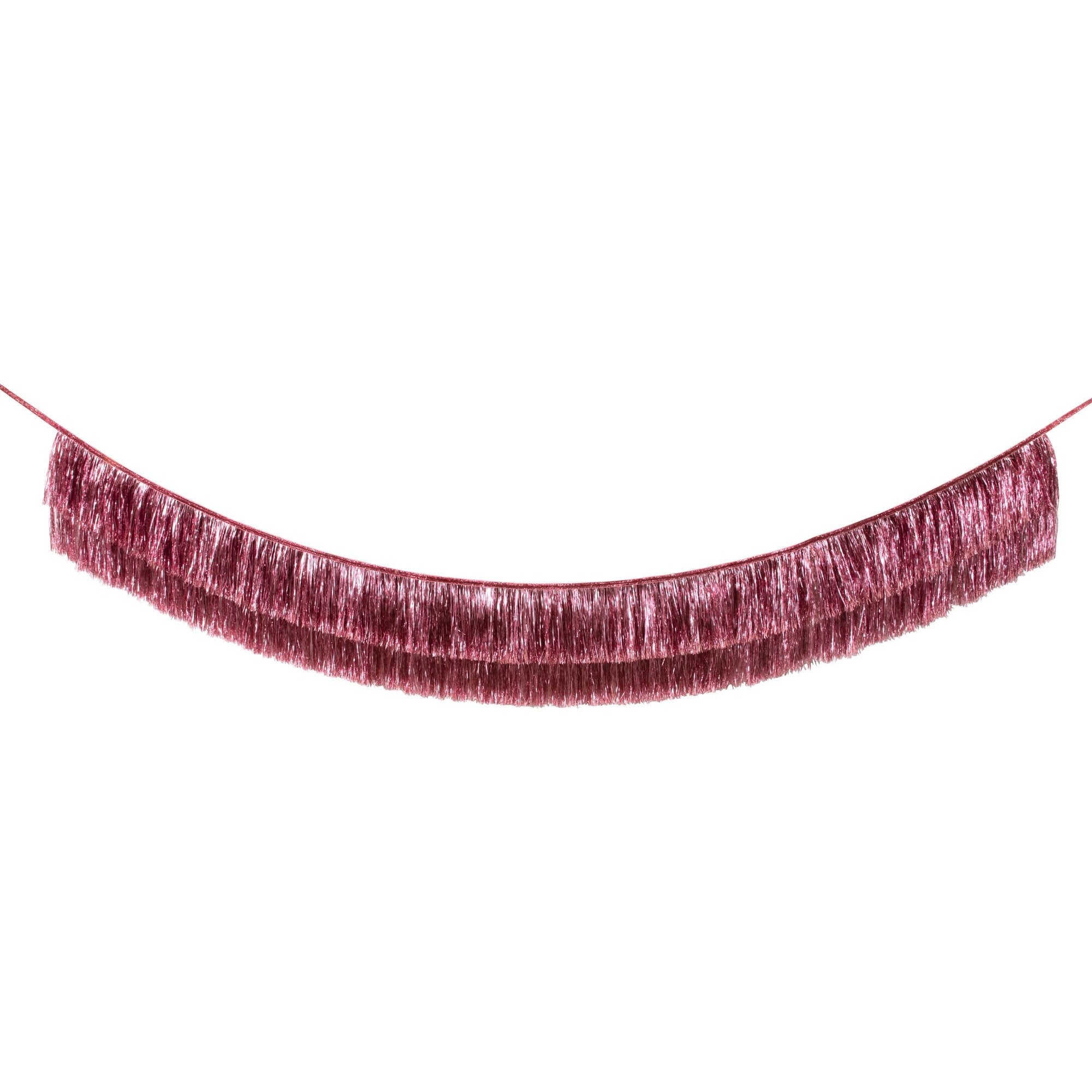 Pink Tinsel Fringe Garland