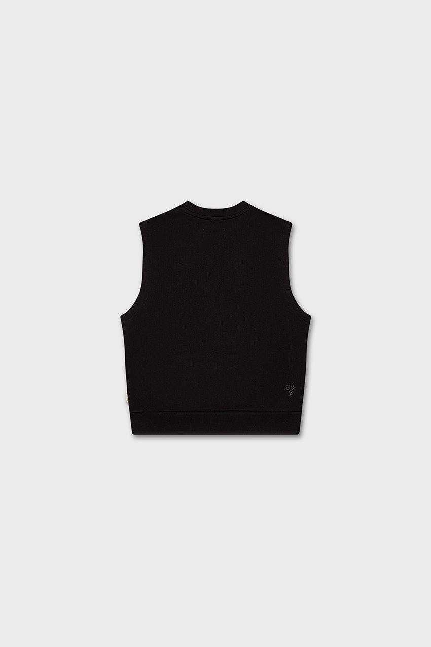 Cotton Sleeveless Sweatshirt